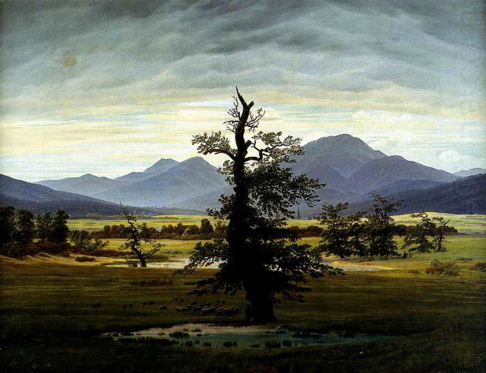 Village Landscape in Morning Light, Caspar David Friedrich